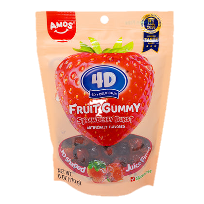 AMOS 4D Fruit Gummy Strawberry Burst