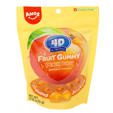 AMOS 4D Fruit Gummy Peach Burst