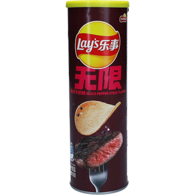 Lay's Stax Black Pepper Steak